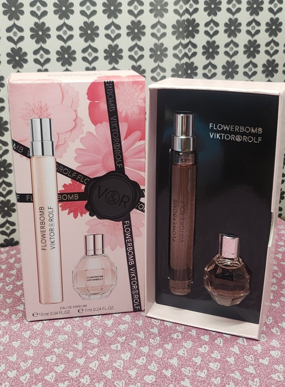 Viktor & Rolf Flowerbomb Edp Travel Duo Set 10ml/ 7ml- new in box